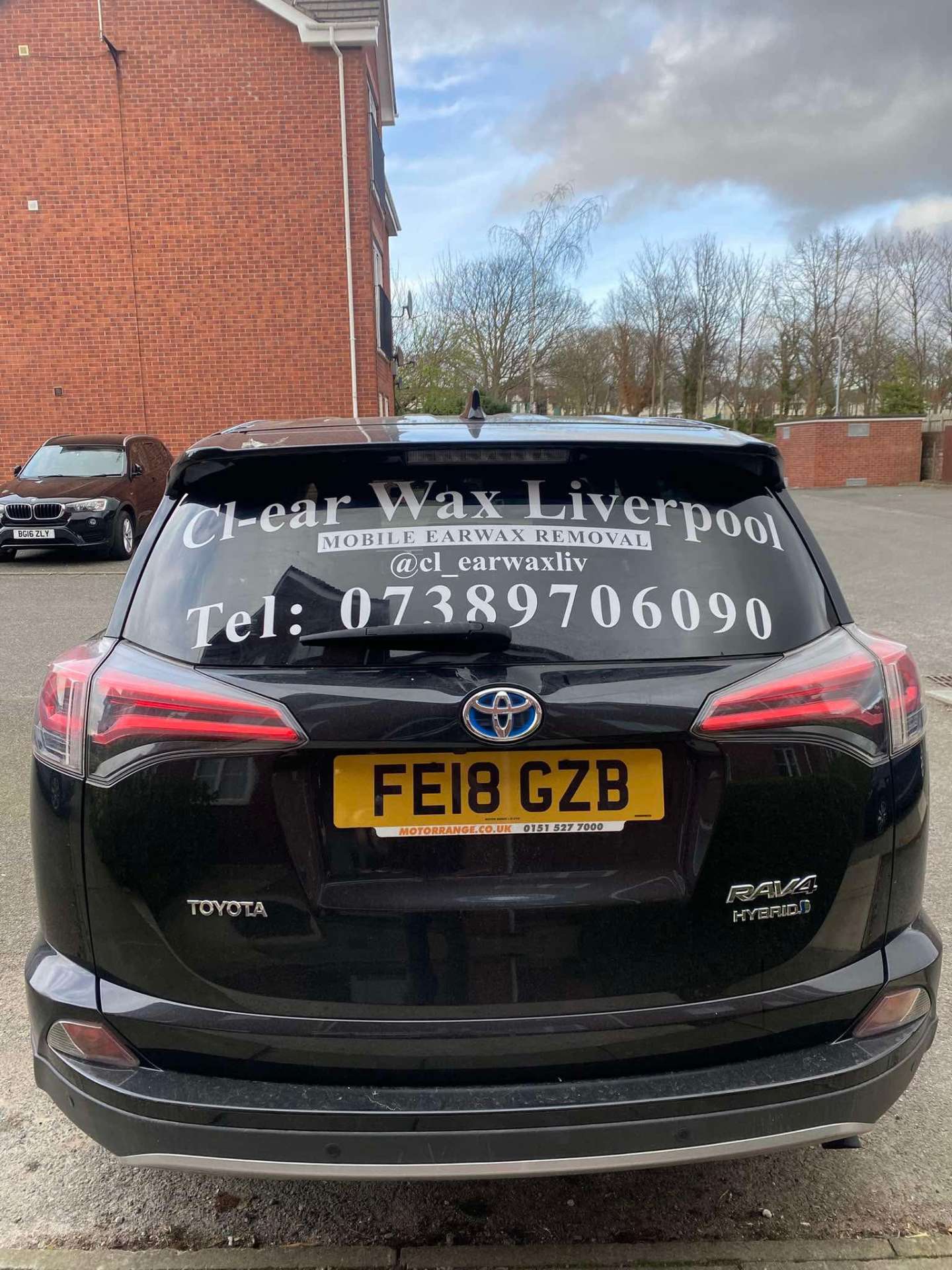 Cl-Ear Wax Liverpool branded Toyota RAV4 hybrid mobile clinic